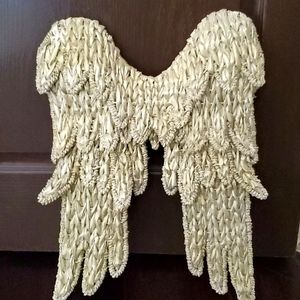 Metallic Gold Angel Wings